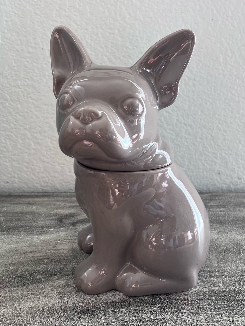 Threshold Gray French Bulldog Ceramic
Cookie Jar Retired Frenchie treat Canister